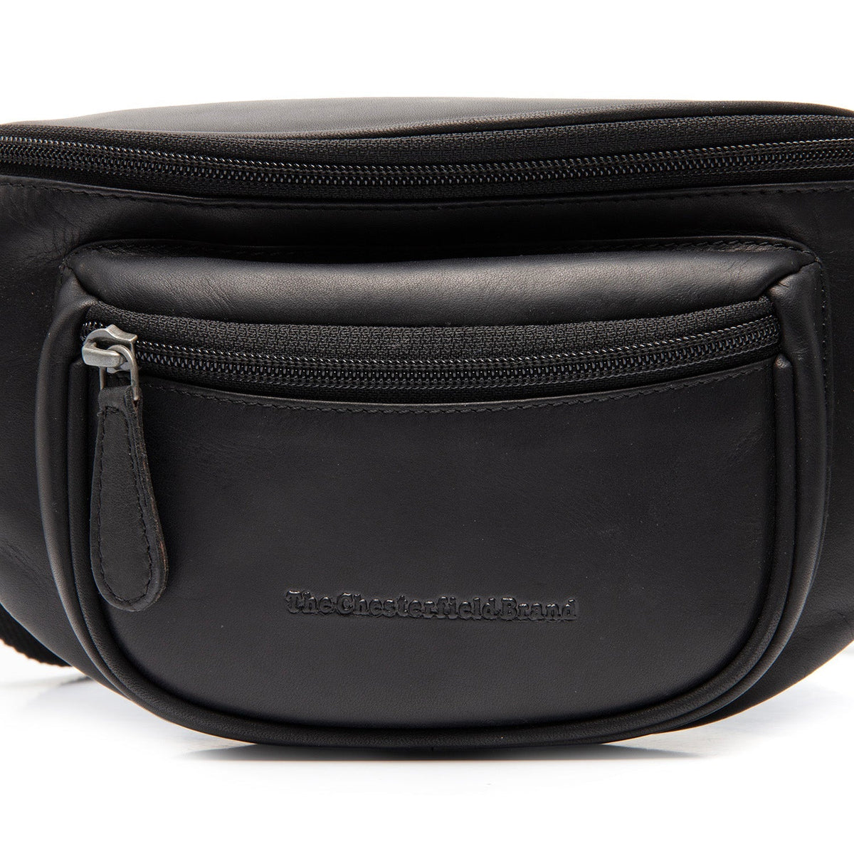 Vernio Full-Grain Leather Belt Bag for Kvinner - Structured Side Profile Showing Gusset Depth &amp; Expansion Capacity