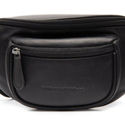 Vernio Full-Grain Leather Belt Bag for Kvinner - Structured Side Profile Showing Gusset Depth &amp; Expansion Capacity