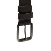 Copper Full-Grain Leather Belt for Herre - Structured Side Profile Showing Gusset Depth &amp; Expansion Capacity