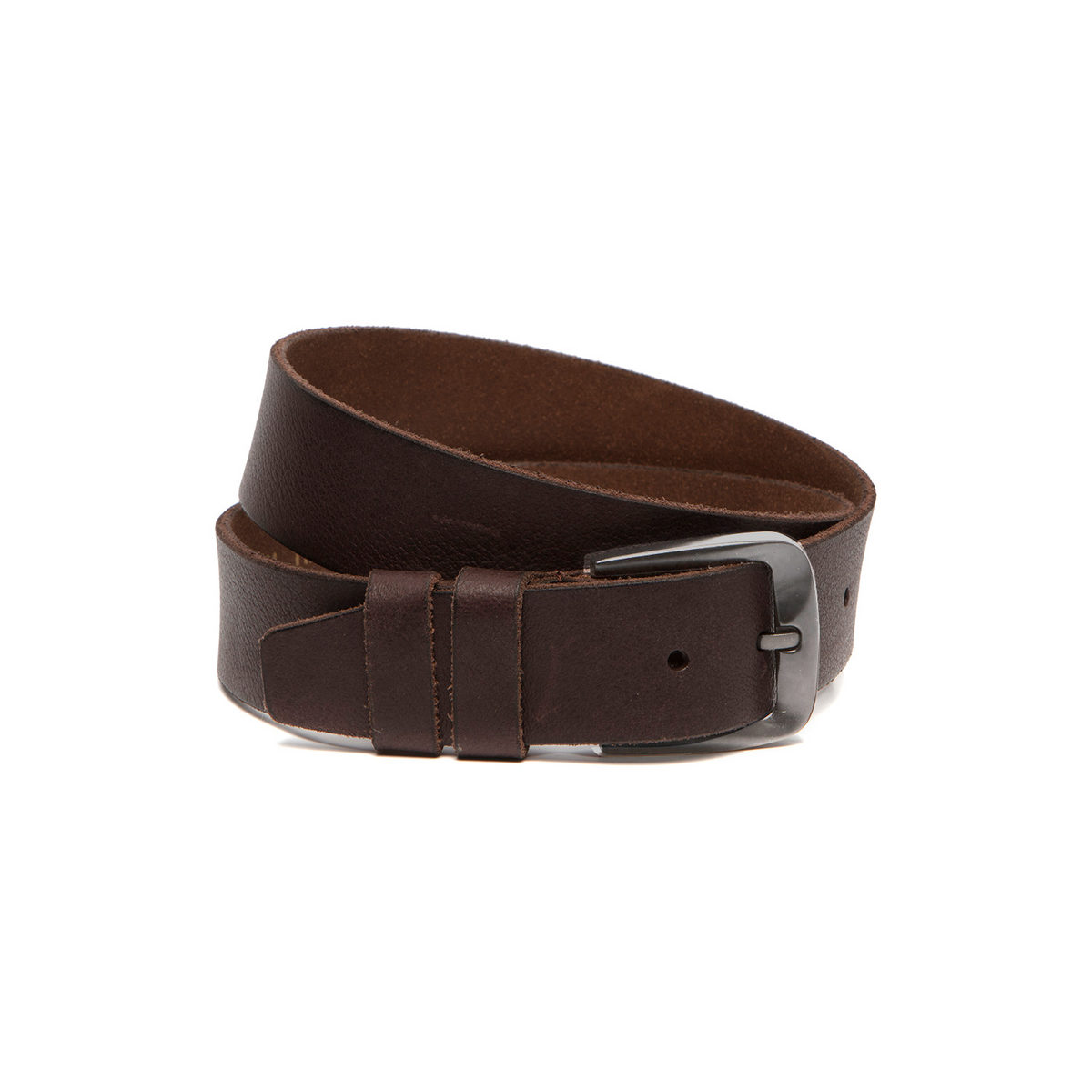 Solid Antique Brass Hardware &amp; Heavy-Duty Dual Zipper Detail on Copper Full-Grain Leather Belt for Herre