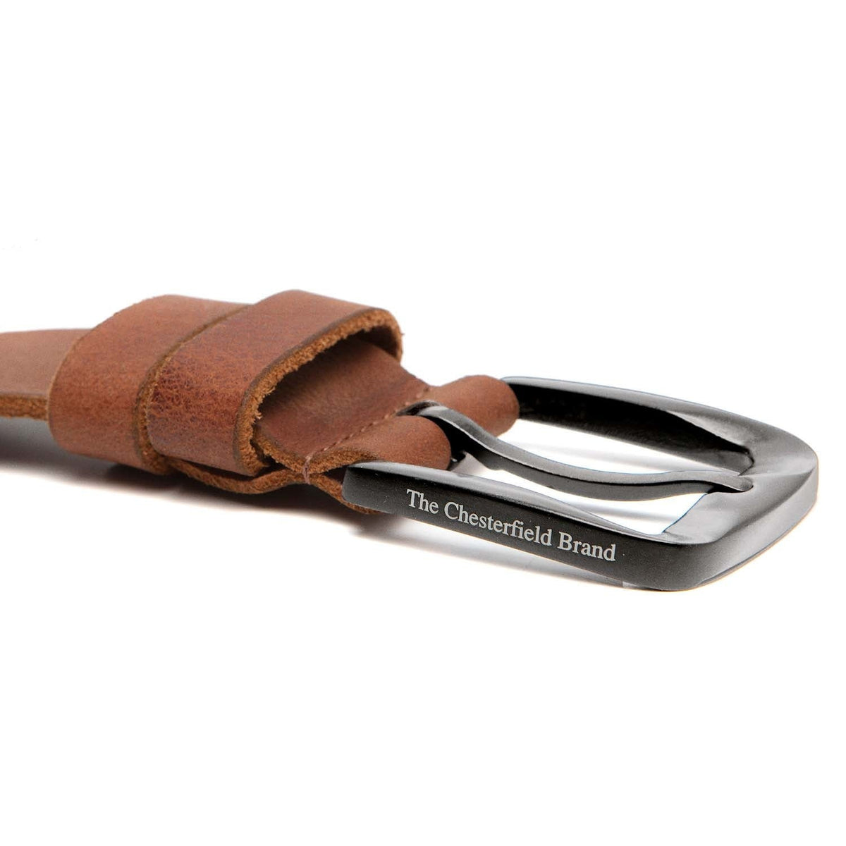 Copper Full-Grain Leather Belt for Herre – alternate product view 3