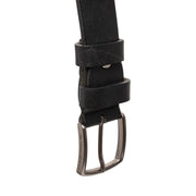 Morrison Full-Grain Leather Belt for Herre - Structured Side Profile Showing Gusset Depth &amp; Expansion Capacity