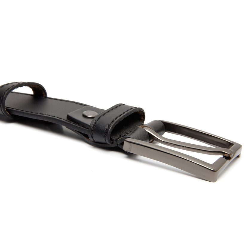Lys brunaro Full-Grain Leather Belt for Herre