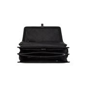 
Solid Antique Brass Hardware & Heavy-Duty Dual Zipper Detail on Glenwood Full-Grain Leather Briefcase
