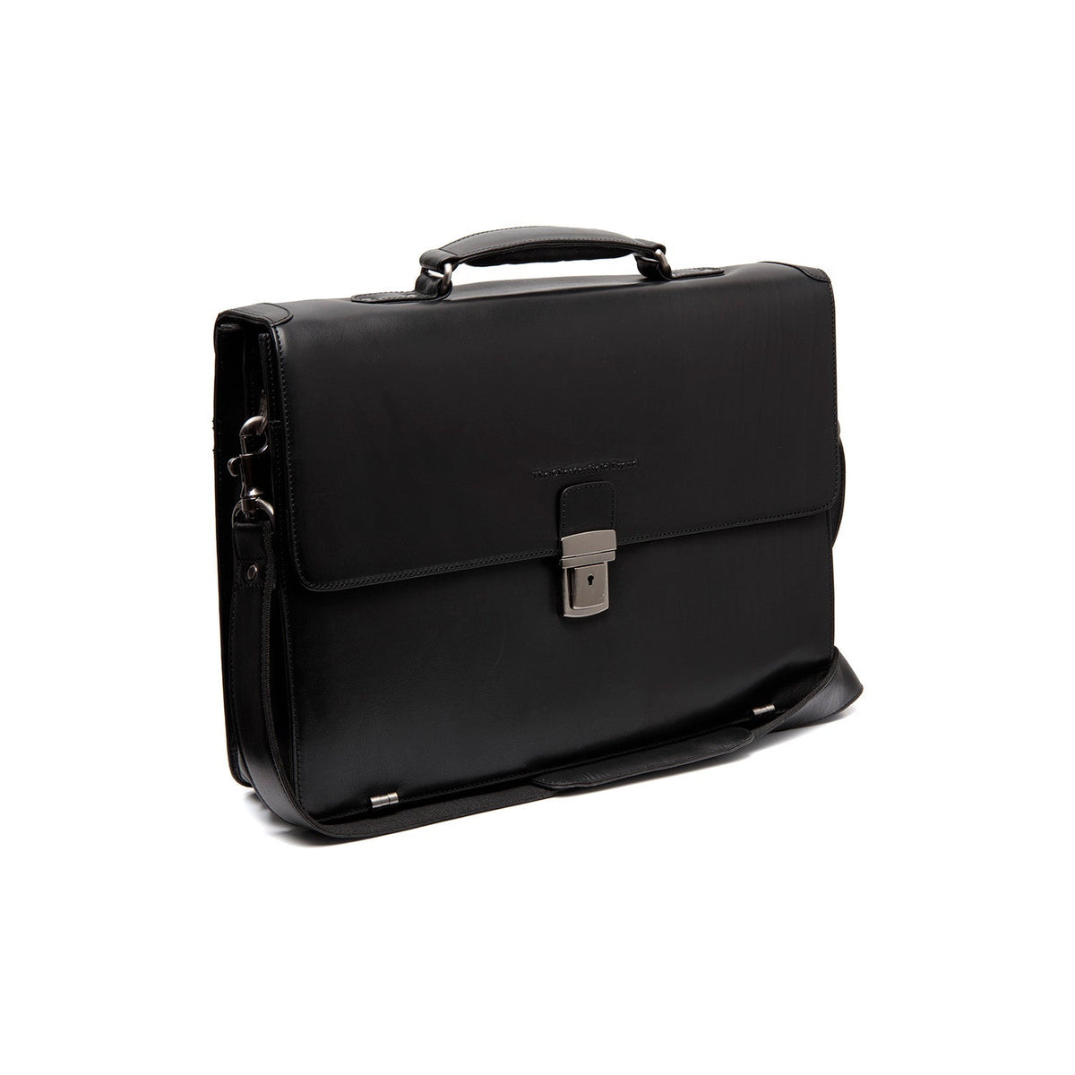 Salvatore Full-Grain Leather Briefcase for Herre in Classic 100% Full-Grain Leather - Full Exterior Front Profile View | Buy Online