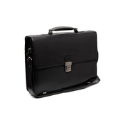 Salvatore Full-Grain Leather Briefcase for Herre in Classic 100% Full-Grain Leather - Full Exterior Front Profile View | Buy Online