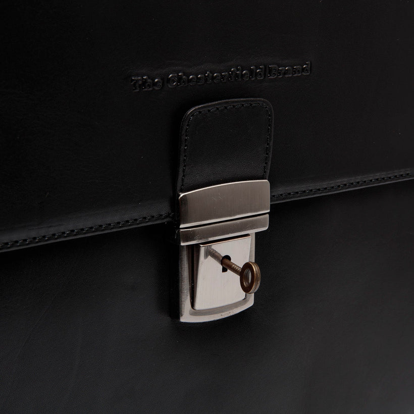 Salvatore Full-Grain Leather Briefcase for Herre