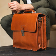 Salvatore Full-Grain Leather Briefcase for Herre – alternate product view 2