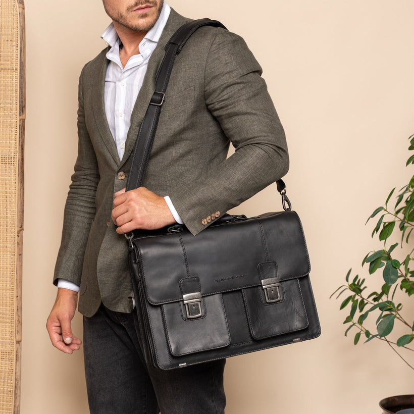 Springfield Full-Grain Leather Briefcase for Kvinner