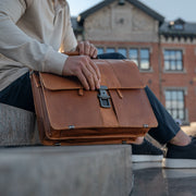 Stuttgart Full-Grain Leather Briefcase for Kvinner – alternate product view 2