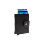 Barrea Full-Grain Leather Card Holder for Kvinner in Classic 100% Full-Grain Leather - Full Exterior Front Profile View | Buy Online