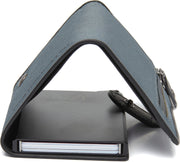 Delsbo Full-Grain Leather Card Holder for Kvinner - Structured Side Profile Showing Gusset Depth &amp; Expansion Capacity