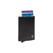 Gabriela Full-Grain Leather Card Holder for Kvinner in Classic 100% Full-Grain Leather - Full Exterior Front Profile View | Buy Online