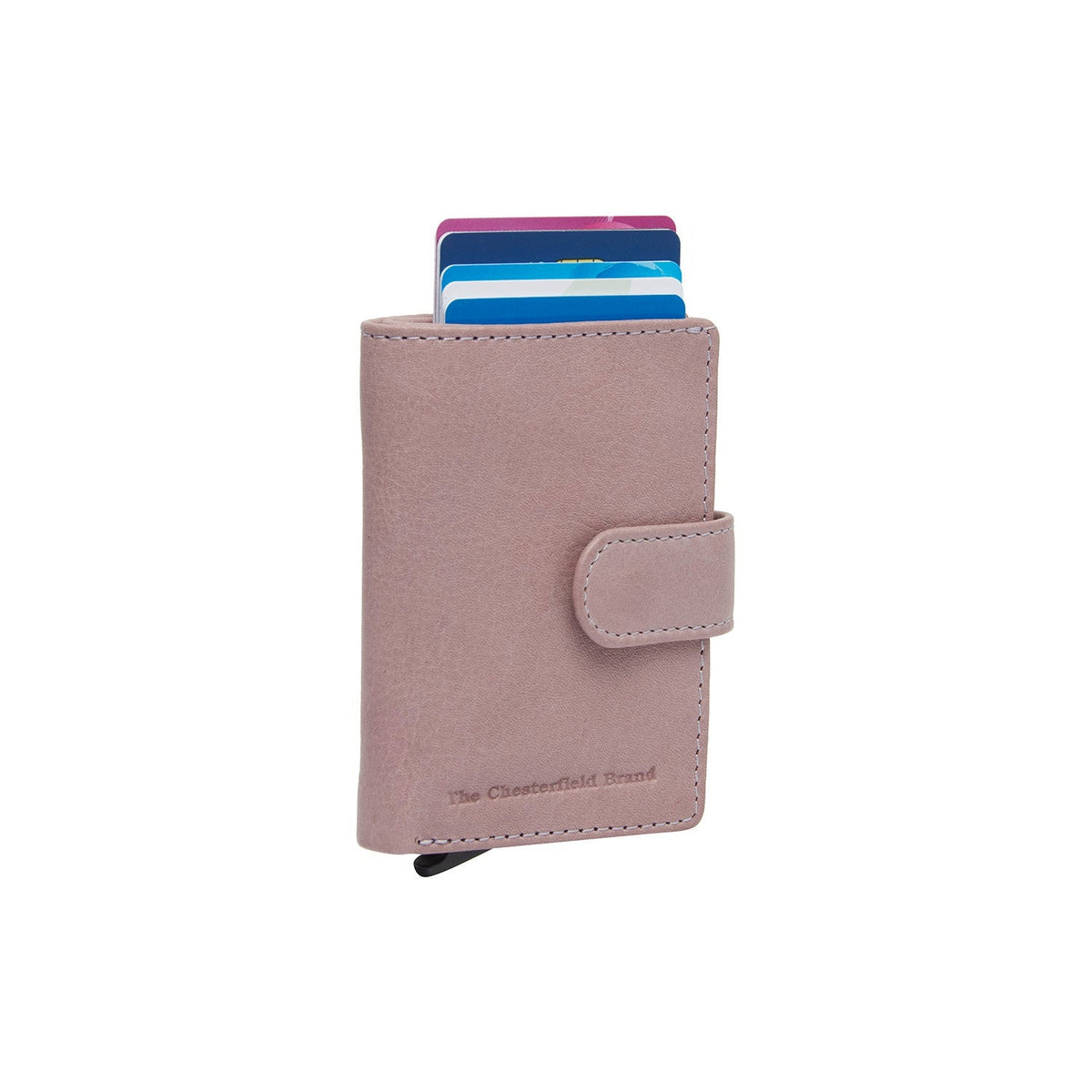 Kaunas Full-Grain Leather Card Holder for Kvinner in Classic 100% Full-Grain Leather - Full Exterior Front Profile View | Buy Online