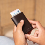 Lancaster Full-Grain Leather Card Holder for Kvinner – alternate product view 2