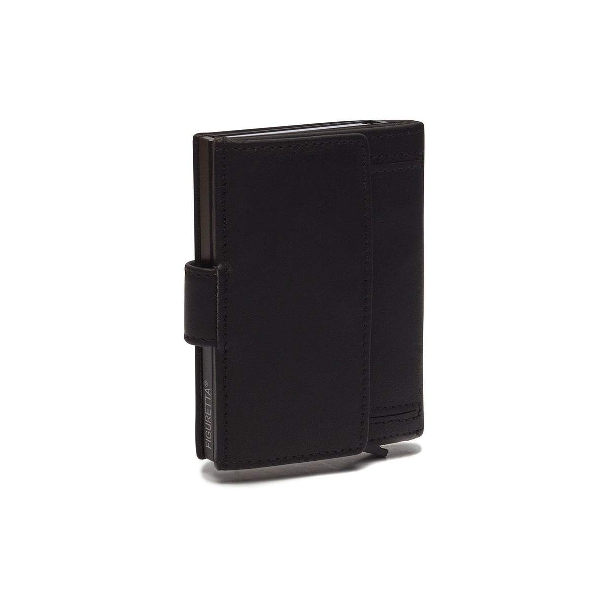 Solid Antique Brass Hardware &amp; Heavy-Duty Dual Zipper Detail on Leipzig Full-Grain Leather Card Holder for Kvinner