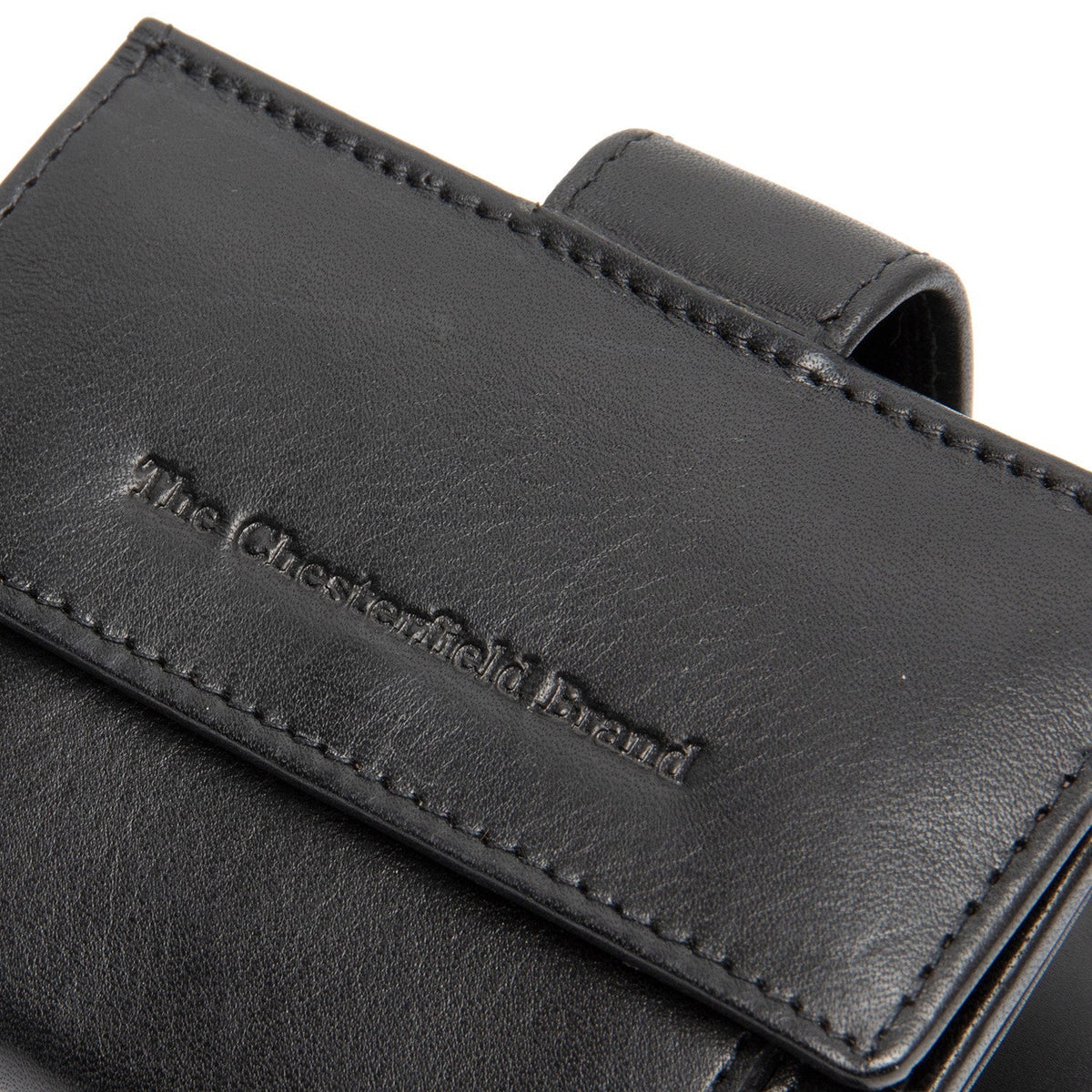 Solid Antique Brass Hardware &amp; Heavy-Duty Dual Zipper Detail on Lesina Full-Grain Leather Card Holder for Kvinner