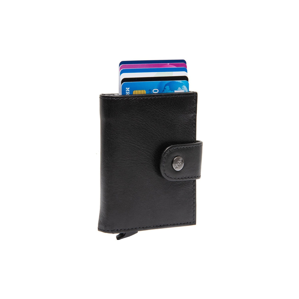 Lesina Full-Grain Leather Card Holder for Kvinner in Classic 100% Full-Grain Leather - Full Exterior Front Profile View | Buy Online