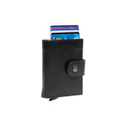 Lesina Full-Grain Leather Card Holder for Kvinner in Classic 100% Full-Grain Leather - Full Exterior Front Profile View | Buy Online