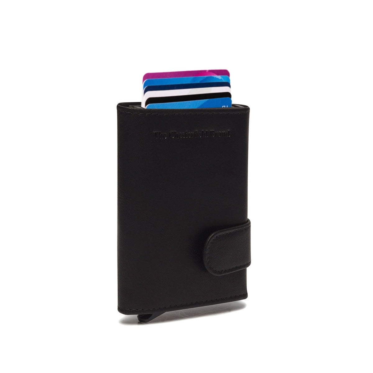 Mannheim Full-Grain Leather Card Holder for Kvinner in Classic 100% Full-Grain Leather - Full Exterior Front Profile View | Buy Online