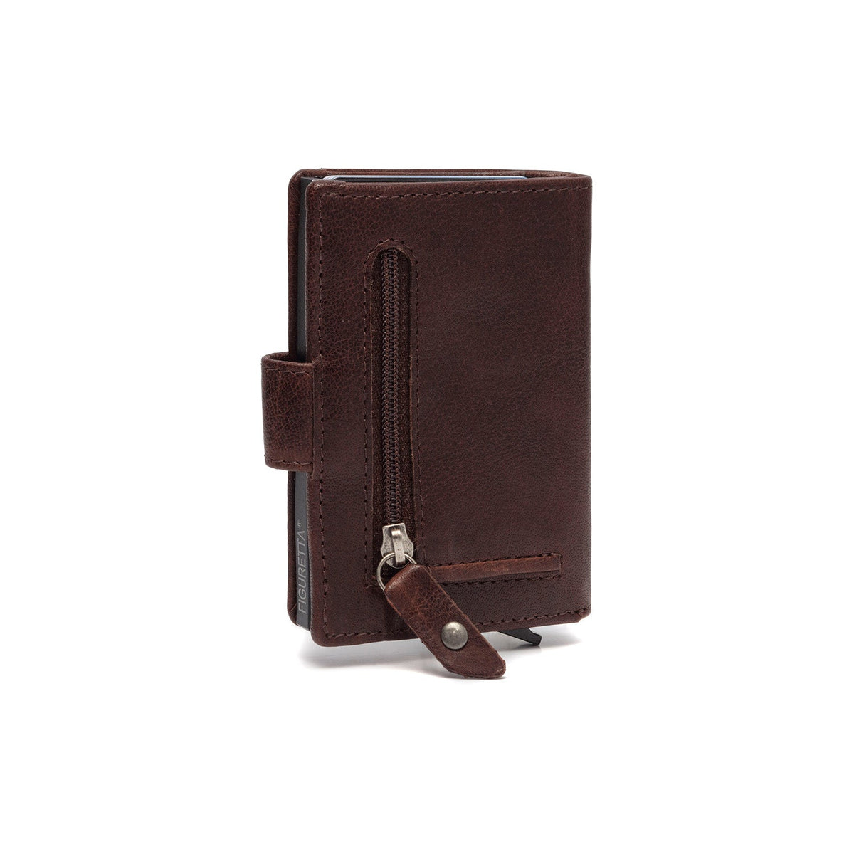 Brown Leather Card Holder Prague, detail view 1