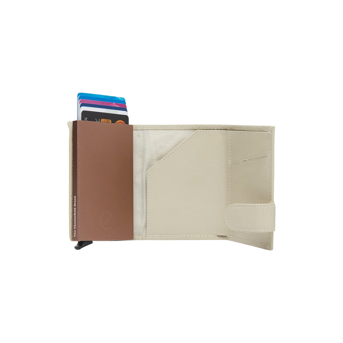 Sabana Full-Grain Leather Card Holder for Kvinner - Structured Side Profile Showing Gusset Depth &amp; Expansion Capacity