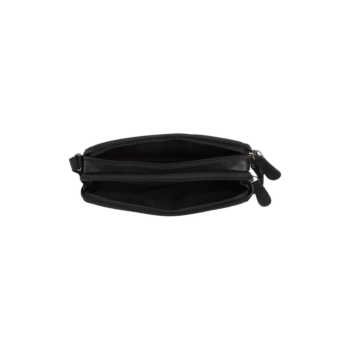 Solid Antique Brass Hardware &amp; Heavy-Duty Dual Zipper Detail on Ellon Full-Grain Leather Crossbody Bag for Kvinner
