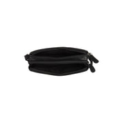 Solid Antique Brass Hardware &amp; Heavy-Duty Dual Zipper Detail on Ellon Full-Grain Leather Crossbody Bag for Kvinner