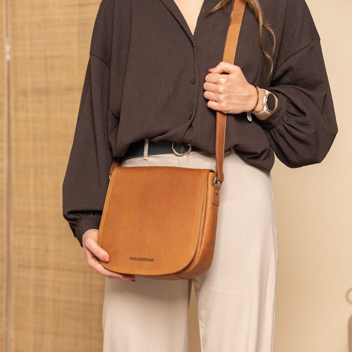 Everglades Full-Grain Leather Crossbody Bag for Kvinner – alternate product view 3