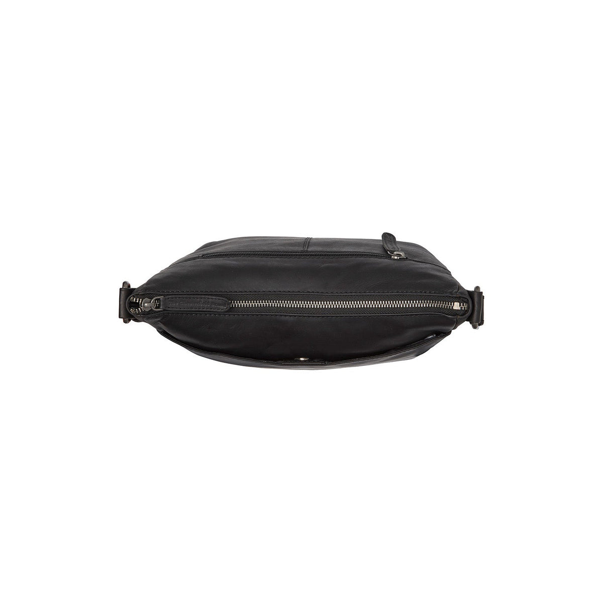 Solid Antique Brass Hardware &amp; Heavy-Duty Dual Zipper Detail on Henderson Full-Grain Leather Crossbody Bag for Kvinner