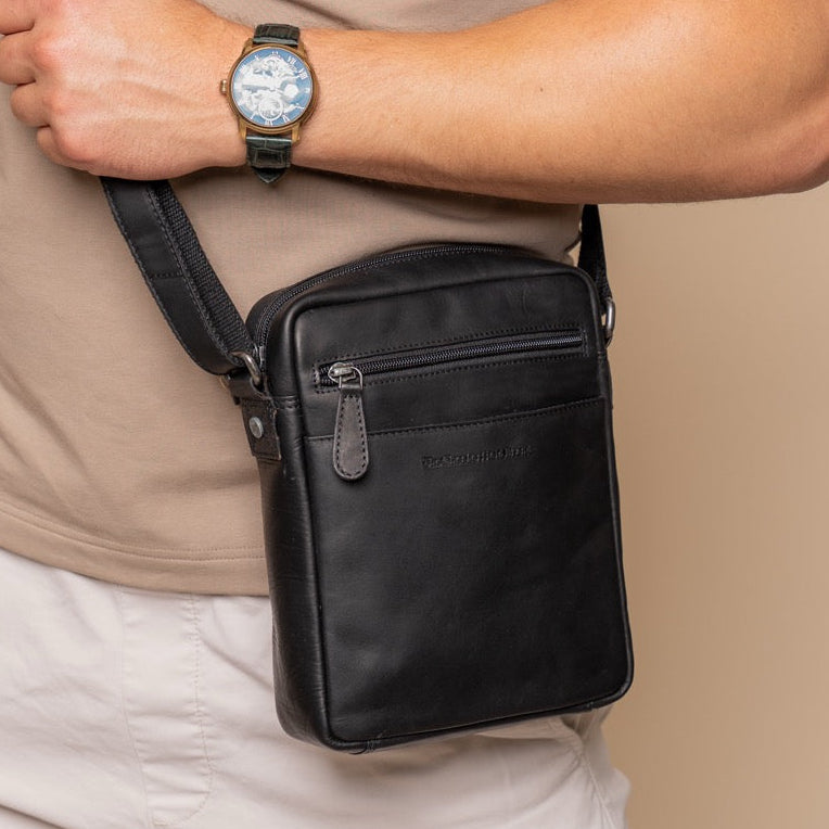 Laveno Full-Grain Leather Crossbody Bag for Herre