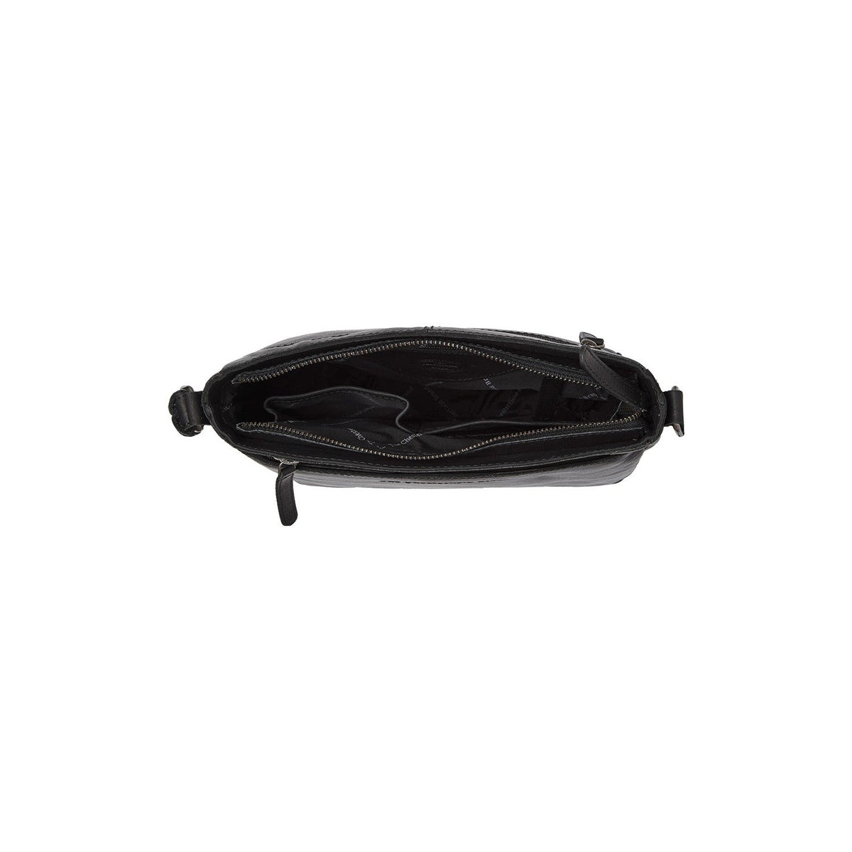 Mumbai Full-Grain Leather Crossbody Bag for Kvinner - Structured Side Profile Showing Gusset Depth &amp; Expansion Capacity