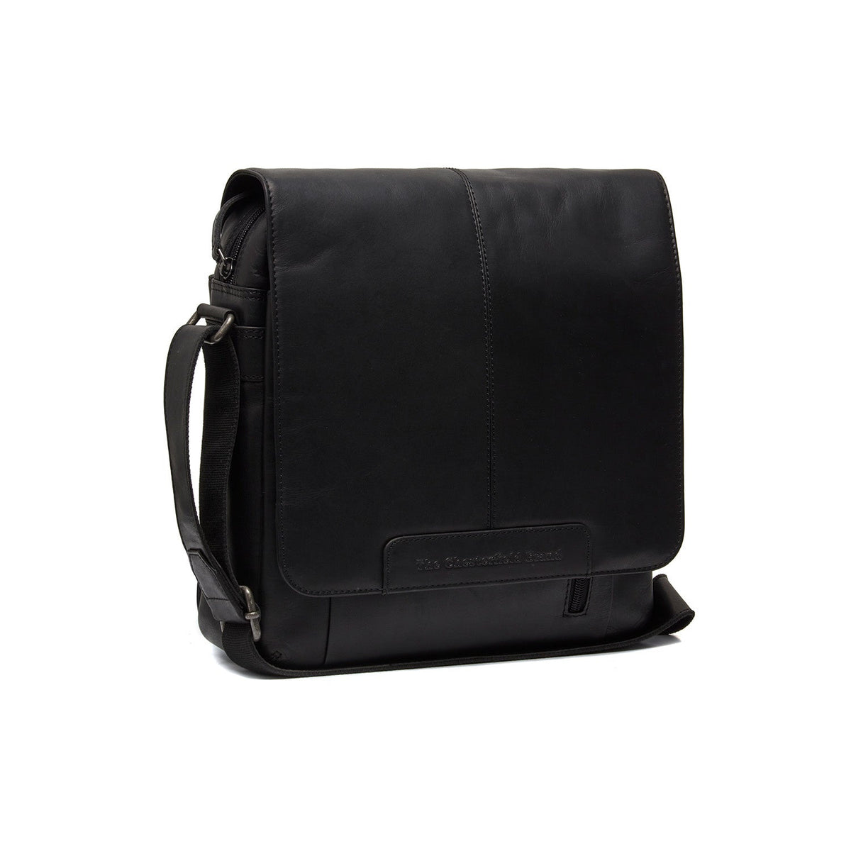 Raphael Full-Grain Leather Crossbody Bag for Herre in Classic 100% Full-Grain Leather - Full Exterior Front Profile View | Buy Online