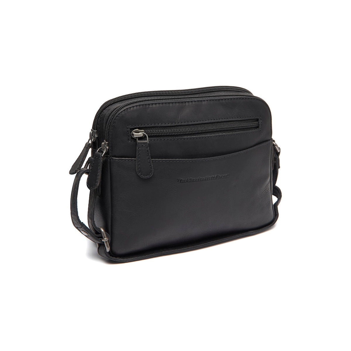 
Vionne Full-Grain Leather Crossbody Bag in Classic 100% Full-Grain Leather - Full Exterior Front Profile View | Buy Online