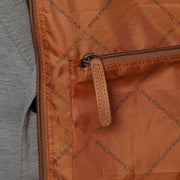 Cognac Leather Garment Bag Josh for Kvinner, detail view 6
