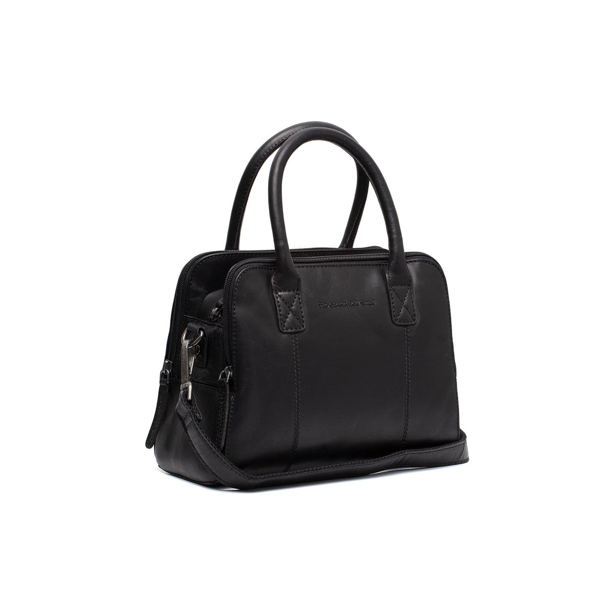 Ezra Full-Grain Leather Handbag for Kvinner in Classic 100% Full-Grain Leather - Front Profile View &amp; Tailored Silhouette | Buy Online
