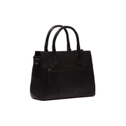 Tailored Rib Cuffs &amp; Hem Craftsmanship Construction Detail on Garda Full-Grain Leather Handbag for Kvinner
