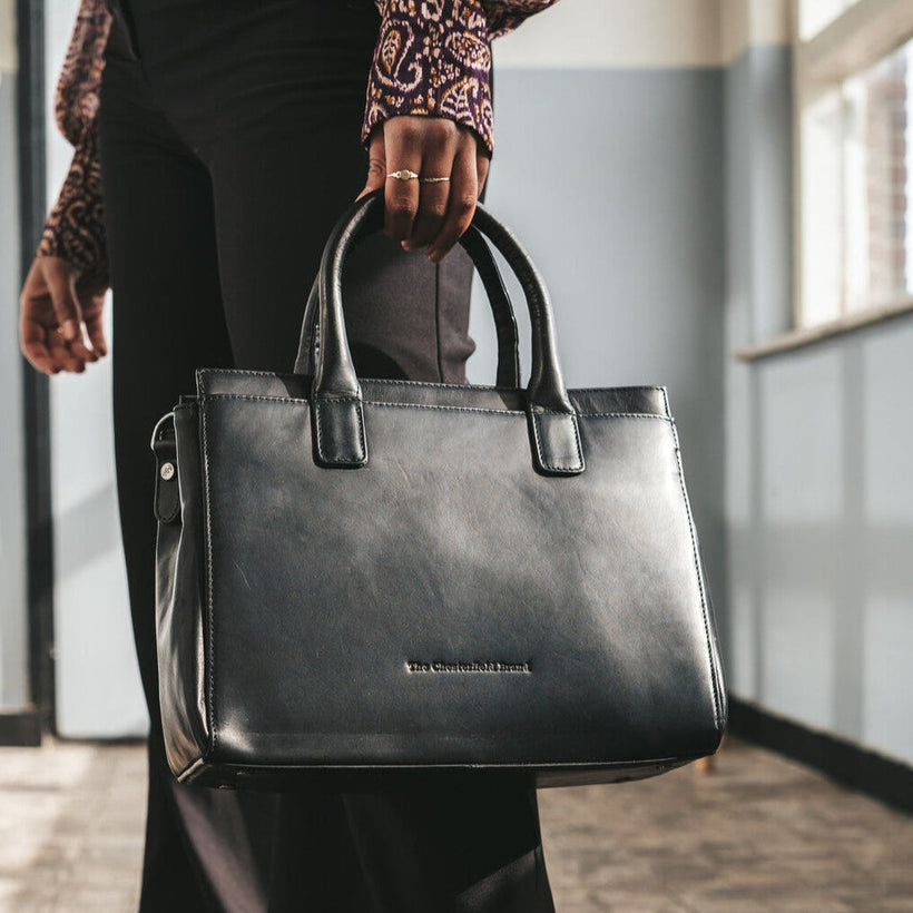 Garda Full-Grain Leather Handbag for Kvinner