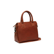 Tailored Rib Cuffs &amp; Hem Craftsmanship Construction Detail on Hermosa Full-Grain Leather Handbag for Kvinner