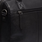 Tailored Rib Cuffs &amp; Hem Craftsmanship Construction Detail on Langton Full-Grain Leather Handbag for Kvinner