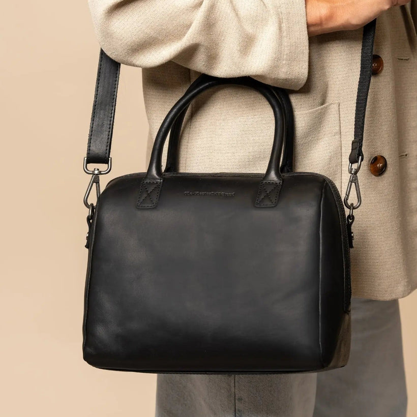 Langton Full-Grain Leather Handbag for Kvinner