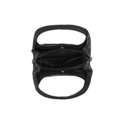 Close-Up Detail of Classic Collar &amp; Heavy-Duty Zipper Hardware on Lunera Full-Grain Leather Handbag for Kvinner