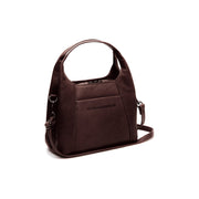 Tailored Rib Cuffs &amp; Hem Craftsmanship Construction Detail on Lunera Full-Grain Leather Handbag for Kvinner