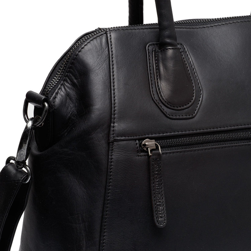 Marsala Full-Grain Leather Handbag for Kvinner