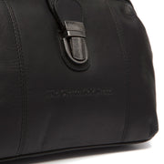 Close-Up Detail of Classic Collar &amp; Heavy-Duty Zipper Hardware on Rachael Full-Grain Leather Handbag for Kvinner