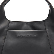 Close-Up Detail of Classic Collar &amp; Heavy-Duty Zipper Hardware on Salina Full-Grain Leather Handbag for Kvinner