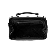 Close-Up Detail of Classic Collar &amp; Heavy-Duty Zipper Hardware on Shaun Full-Grain Leather Handbag for Kvinner