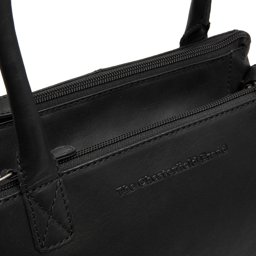 Solvin Full-Grain Leather Handbag for Kvinner