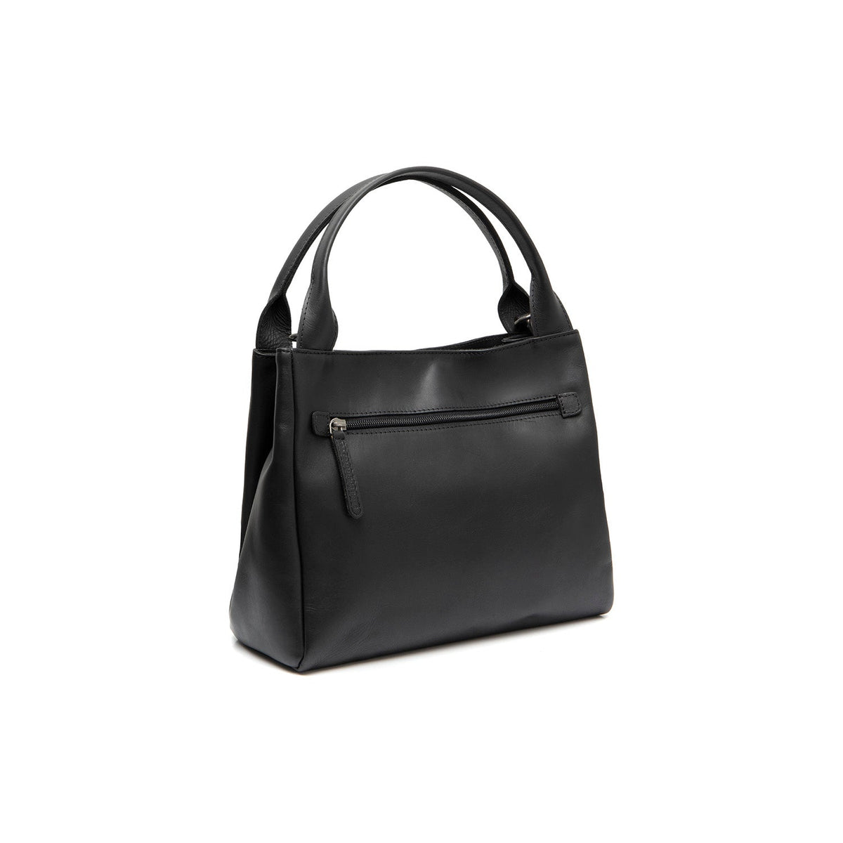 
Tailored Rib Cuffs & Hem Craftsmanship Construction Detail on Tenara Full-Grain Leather Handbag