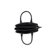 Close-Up Detail of Classic Collar &amp; Heavy-Duty Zipper Hardware on Valmonte Full-Grain Leather Handbag for Kvinner